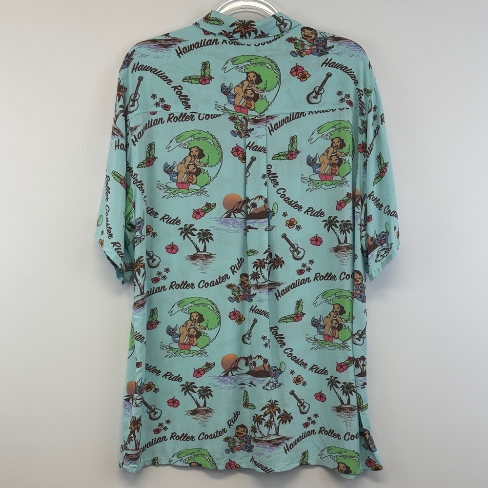 Disney Lilo & Stitch Hawaiian Roller Coaster Ride Shirt BoxLunch Our Universe XL - Picture 6 of 7
